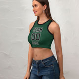Custom Green Black Sleeveless Tank Top