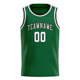 Custom Green & White Colors Design Sports Basketball Jersey
