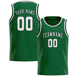 Custom Green & White Colors Design Sports Basketball Jersey