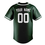 Custom Green & White Colors Design Sports Baseball Jersey