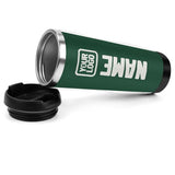 Custom Green White Stainless Steel Water Cup