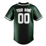 Custom Green & White Colors Design Sports Baseball Jersey