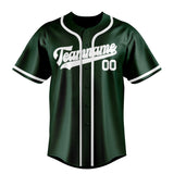 Custom Green & White Colors Design Sports Baseball Jersey