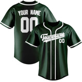 Custom Green & White Colors Design Sports Baseball Jersey
