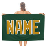 Custom Green Yellow Beach Towel