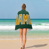 Custom Green Yellow Beach Towel