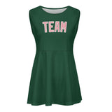 Custom Green Light Pink Cheerleader Dress