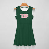 Custom Green Light Pink Cheerleader Dress
