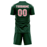 Custom Green Light Pink Soccer Jersey