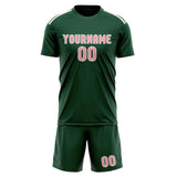 Custom Green Light Pink Soccer Jersey