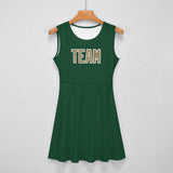 Custom Green Light Khaki Cheerleader Dress