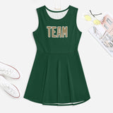 Custom Green Light Khaki Cheerleader Dress