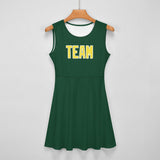 Custom Green Light Yellow Cheerleader Dress