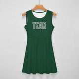 Custom Green Blue Green Cheerleader Dress