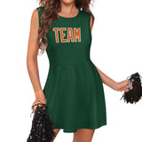 Custom Green Orange Cheerleader Dress