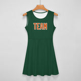Custom Green Orange Cheerleader Dress