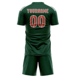 Custom Green Copper Rose Soccer Jersey