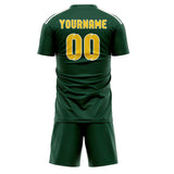 Custom Green Gold Soccer Jersey