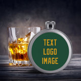 Custom Green Yellow Hip Flask