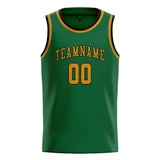 Custom Green & Yellow Colors Design Sports Basketball Jersey