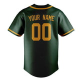 Custom Green & Yellow Colors Design Sports Baseball Jersey