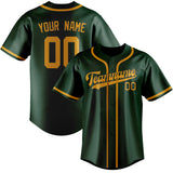 Custom Green & Yellow Colors Design Sports Baseball Jersey