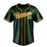 Custom Green & Yellow Colors Design Sports Baseball Jersey
