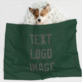 Custom Green Dark Grey Pet Blanket