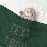 Custom Green Dark Grey Pet Blanket
