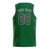 Custom Green & Dark Grey Colors Design Sports Basketball Jersey