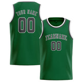 Custom Green & Dark Grey Colors Design Sports Basketball Jersey