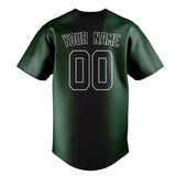 Custom Green & Dark Grey Colors Design Sports Baseball Jersey