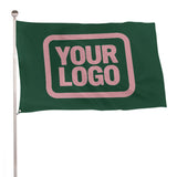 Custom Green Light Pink Flag