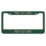 Custom Green Light Pink License Plate Frame