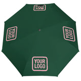 Custom Green Light Pink Automatic Umbrella