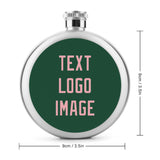 Custom Green Light Pink Hip Flask