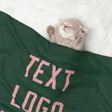 Custom Green Light Pink Pet Blanket