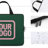 Custom Green Light Pink Laptop Bag