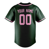 Custom Green & Light Pink Colors Design Sports Baseball Jersey