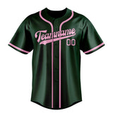 Custom Green & Light Pink Colors Design Sports Baseball Jersey