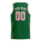 Custom Green & Light Pink Colors Design Sports Basketball Jersey