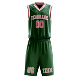 Custom Green Light Pink Basketball Set