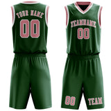 Custom Green Light Pink Basketball Set