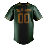 Custom Green & Khaki Colors Design Sports Baseball Jersey