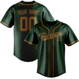 Custom Green & Khaki Colors Design Sports Baseball Jersey