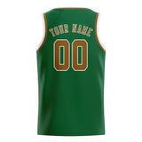 Custom Green & Khaki Colors Design Sports Basketball Jersey