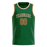 Custom Green & Khaki Colors Design Sports Basketball Jersey