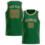 Custom Green & Khaki Colors Design Sports Basketball Jersey
