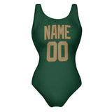 Custom Green Light Khaki Swimsuit