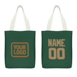 Custom Green Light Khaki Canvas Tote Bag